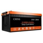 New CHINS 24V 200Ah LiFePO4 Lithium Battery, Built-in 200A BMS, 2000+Cycles 5120W Power Output for RV Caravan Solar Off-Grid