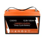 New CHINS Smart 12V 100AH LiFePO4 Battery, Built-in 100A BMS Low Temperature Heating Bluetooth APP Monitors Battery SOC Date