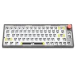 New DUKHARO VN66 66 Keys 65% DIY Kit RGB Mechanical Gaming Keyboard Gasket Mount with Knob Control – Black