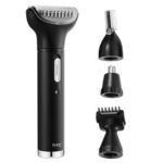 New HTC AT-030 4 In 1 Women Men Rechargeable Trimmer Kit, Electric Nose Eyebrow Sideburn Trimmer Hair Removal Body Groomer