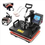 New SHUOHAO 5 in 1 Heat Press Machine, 12*15in, for Cap/Bag/Mouse/Pad/Phone Case/Tape/Stickers/Mug/Plate/Puzzle/T-shirts