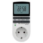 New Digital Electric Timer Socket with 10 Configurable Programs, Large LCD Display, 3680W Back-Up Spare Battery – EU Plug