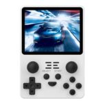 New Powkiddy RGB20S Handheld Game Console 16+128GB 20,000 Games 3.5” IPS OCA Screen Open Source for Linux – White