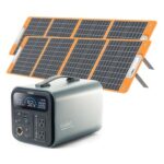 New Gofort UA1100 1200W 1100Wh Portable Power Station + 2Pcs Flashfish TSP 18V 100W Foldable Solar Panel Outdoor Power Supply Kit