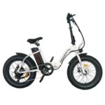 New AOSTIRMOTOR G20 Folding Electric Bike 500W Motor 36V Removable 13Ah Battery 20*4.0” Fat Tire 5-Speed Boost White