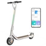 New Atomi Alpha Electric Scooter 9 inch Tires 650W Motor 10Ah Battery for 40km Max Range Support App Control – Zinc White