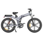 New ENGWE X26 Electric Bike 26*4.0 Inch Fat Tires 50Km/h Max Speed 48V 1000W Motor 19Ah & 7.5Ah Dual Batteries for 93KM Range 150KG Max Load Triple Suspension System Shimano 8-Speed Gear Dual Hydraulic Disc Brake for All-Terrain Roads Mountain E-Bike