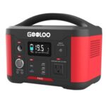 New GOOLOO P600 Portable Power Station, 626Wh MPPT Solar Generator, 600W Pure Sine Wave AC Outlet, 9 Outputs, LED Flashlight