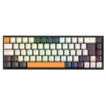 New Redragon QWERTZ German Layout K633CGO-RGB Ryze 68-Key Mechanical Gaming Keyboard, Red Switch RGB Backlight Metal Panel USB-C Wired Connection, Hot-Swappable Mechanical Switches Programmable Keys Colorful PBT Keycaps with 4 Extra Outemu Switches
