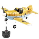 New WLtoys A250 2.4G 3D6G RC Plane 4 Channels Fixed Wing Plane 12min Flight Time Outdoor Toys Drone – Yellow 3 Batteries