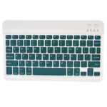 New Wireless Bluetooth Keyboard for iPad Rubber Key Cap Rechargeable Keyboard for Android iOS Windows Smartphone -Dark Green