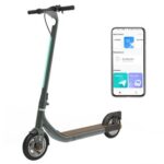 New Atomi Alpha Folding Electric Scooter 9 Inch Tires 650W Motor 30Km/h Max Speed 36V 10Ah Battery for 40KM Max Range 120KG Max Load Support App Control Built-in Combination Lock – Pine Green