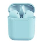 New I12 Macaron TWS Earbuds Bluetooth 5.0 Wireless Stereo Touch Sports Headphones – Light Blue