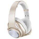 New SODO MH10 2-in-1 Wireless Bluetooth On-Ear Headphone & Speaker, Built-in 3-EQ Foldable Headset with Mic – Gold