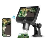 New ANESOK 317 WiFi Microscope with 4.3 Inch Screen, 2 Megapixels, 1000X Magnification, 1080P Resolution, 5 Hours Working Time, 8 LEDs