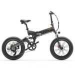 New BEZIOR XF200 Off-road Electric Bike All Terrain Electric Bicycle 20×4” Fat Tire 48V 1000W Motor 40km/h Max Speed 15Ah Battery Shimano 7-speed Shifting System – Black Grey