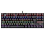 New Redragon K552 Rainbow Backlight TKL Mechanical Gaming Keyboard 88 Keys Italian Layout Red Switch – Black
