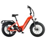 New Troxus Lynx 20” Fat Tire Electric Bike 750W Brushless Motor 48V 20Ah Battery Up to 62 Miles Range Shimano 8 Speed – Red